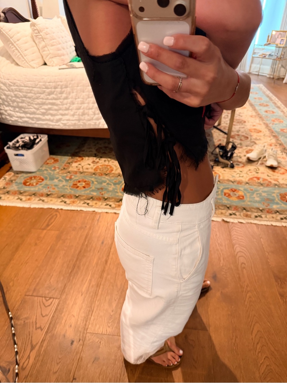 Black Fringe Top Zara - Picture 2 of 6